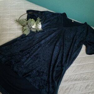 Free People High Lo Velvet V-neck Dress/Tunic/Coverup Size Medium